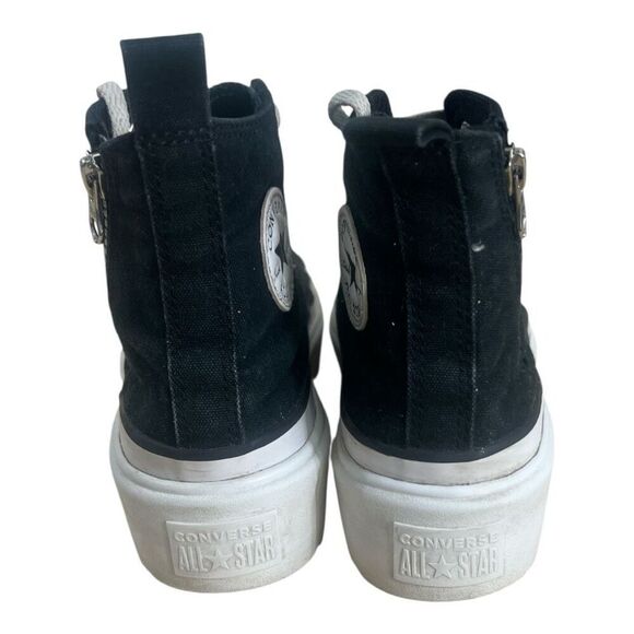 Converse Chuck Taylor All Star Lugged Lift High Black Sneakers Size 5 Kids - Picture 6 of 9